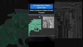 Maya UV Mapping Tip: Select Edge Loops Through Triangles! #3dmodeling #autodeskmaya #gamedev