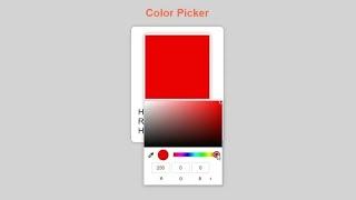 HTML Color Picker Free Source Code Created Using HTML, CSS And Javascript And Tutorial To Setup