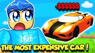 I SPENT ALL MY ROBUX Buying THE MOST EXPENSIVE CAR In Car Training Simulator!!