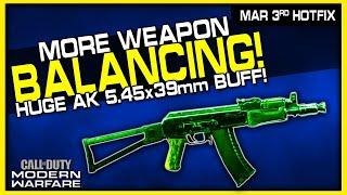 Huge AK-47 5.45x39mm Buff! | Modern Warfare March 3rd Hotfix Details