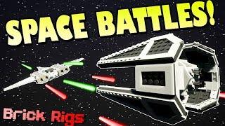 EPIC 4 PLAYER SPACE BATTLES! - Brick Rigs Multiplayer Gameplay Ep9