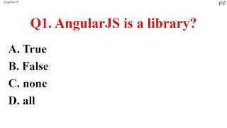 Angular-JS Core Concepts Short Quiz