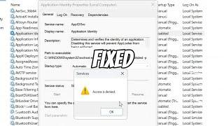 Application Identity Service Access is Denied Not Starting Automatically (FIXED)