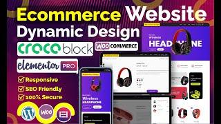 I will design ecommerce website crocoblock jet engine by elementor pro