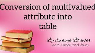 Conversion of multivalued attribute into table