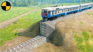 Trains vs Unfinished Railway  Beamng.Drive