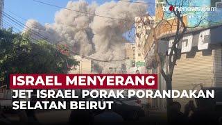 Serangan Intens Israel di Pinggiran Selatan Beirut Pada Minggu Pagi | OneNews Update