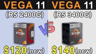 R5 2400G (Vega 11) Vs. R5 3400G (Vega 11) | 900p and 1080p | 20 Games Benchmarks