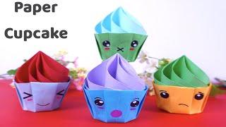 Origami Box Paper Cupcake| Easy Paper Art & Crafts| DIY Birthday Gift Idea