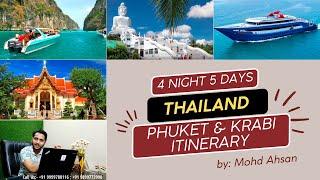 Phuket & Krabi Trip Guide | 4 Night 5 days |Thailand tour from India | Phuket Phi Phi island & Krabi