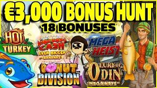  €3,000 BONUS HUNT - 18 SLOT BONUSES On €2 STAKES! 