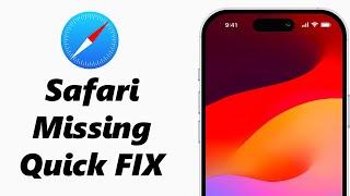 How To Get Back Missing Safari Browser On iPhone / iPad