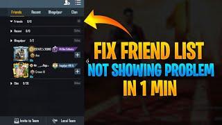 Bgmi Friends list Empty issue  How to fix it ? No Friends showing in bgmi ? Error Code : db-Error