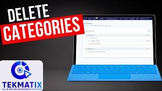 How to delete a category or subcategory from TekMatix Products