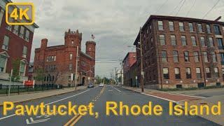 Driving in Downtown Pawtucket, Rhode Island - 4K60fps