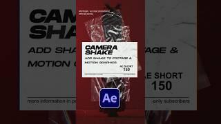 Easily Apply Seamless Camera Shake to Anything in After Effects