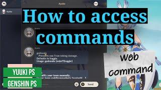 how to access commands for genshin private server | web command yuuki private server