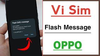 How To Turn Off Vi Sim Flash SMS Message in OPPO Device