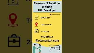 RPA Job Openings | Apply Now #uipathcommunity #uipathrpa #uipathdeveloper #uipathtraining #rpajobs