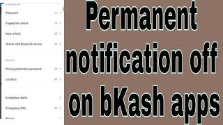 Permanent notification off on bKash apps