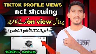 Jow To Fix Tiktok Profile View Option Not Showing | Tiktok Profile Views Not Showing 2024