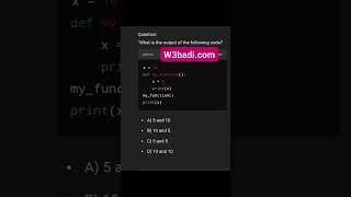 Python Quiz: Variable Scope"#PythonScope #ProgrammingBasics #LearnPython #TechTrivia #CodeChallenge