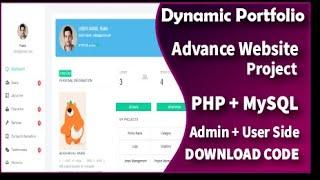 Online Portfolio Website in PHP and MySQL | Create Resum in PHP | create cv in php| DOWNLOAD code