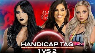 WWE 2K24 - Handicap One On Two Tag Match - Rhea Ripley VS Raquel Rodriguez + Liv Morgan | WWE