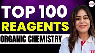 TOP 100 Reagents Organic Chemistry | #jee2025 #reagent #organicchemistry #jeechemistry | Monica Bedi