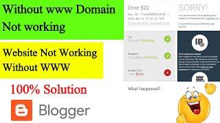 without www domain not open || without www website not working || dns eror hostbreak cloudflare