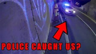 POLICE ALMOST CAUGHT US DOING GRAFFITI!!!