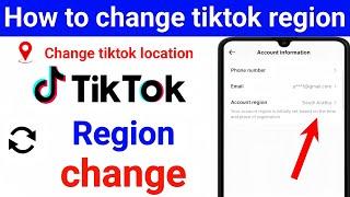 Tiktok region change / How to change region in tiktok / Change tiktok region