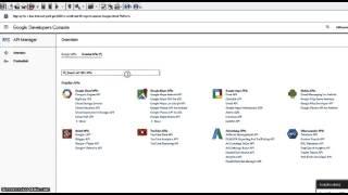 Crear proyecto en Google developer console y habilitar API de Fusion Tables