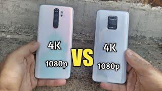 VIDEO COMPARISON REDMI NOTE 9 PRO VS NOTE 8 PRO | 4K vs 1080p |