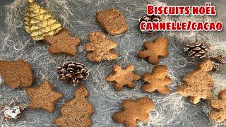 ️BISCUITS NOËL CACAO/CANNELLE À RÉALISER AVEC VOS ENFANTS-FÊTES FIN D'ANNEE