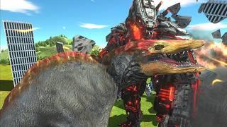 Mega Skullcrawler(Ramarak prime) VS. Godzilla! - Animal Revolt Battle Simulator