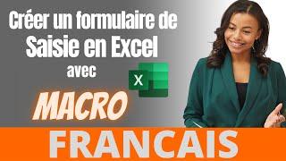 Créer un formulaire de Saisie en Excel avec Macro #dataentry #macro