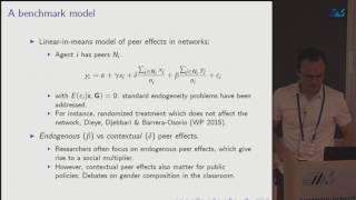 Yann Bramoullé - Identification of Peer Effects in Networks