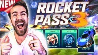 BUYING 100+ TIERS OF THE *NEW* ROCKET PASS 3 IN ROCKET LEAGUE