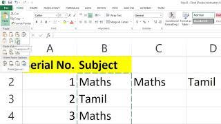 MS Excel Tips : How to Copy Vertical and Paste Horizontal in Microsoft Excel? Transpose