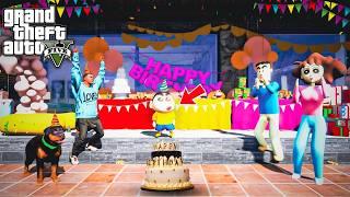 GTA 5: Shinchan Birthday Celebration In Gta5..| Franklin Surprise Gift in Shinchan...(Gta5 mods)