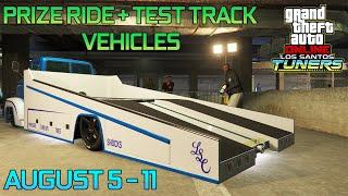 Prize Ride Challenge + Test Track Vehicles: August 5 - August 11 | GTA Online Los Santos Tuners DLC