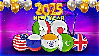 Countries Celebrating New Year 2025[Grand Party Celebration]#countryballs #geography