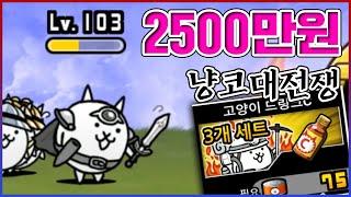 2500만원을 지른 흑우의 냥코Vlogㅋㅋㅋ초고자본도 노가다 꼭 해야합니다ㅋㅋㅋㅋ : 냥코대전쟁