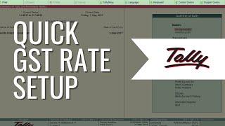 GST Tax Rate Setup (View & Check) | Tally Guide