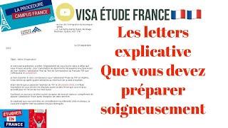 toutes les lettres (Explicatives, d'engagement) qu'elle faut à votre dossier de visa d'étude France