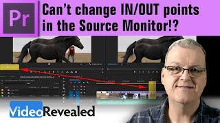 Can't change IN/OUT points in the Source Monitor!?