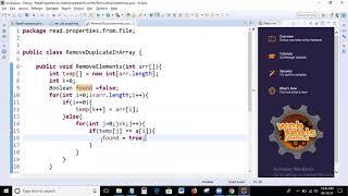 How to Remove Duplicate elements in Array using java | Java Important Interview Questions