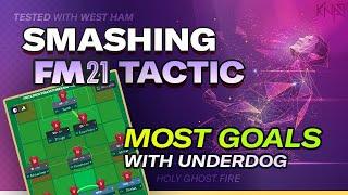 SMASHING FM21 Underdog Tactic | Scored MOST GOALS | Football Manager 2021 Best Tactics