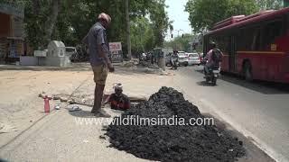 Sewage cleaning by manual means in New Delhi - surely the most degrading job ever, in modern India